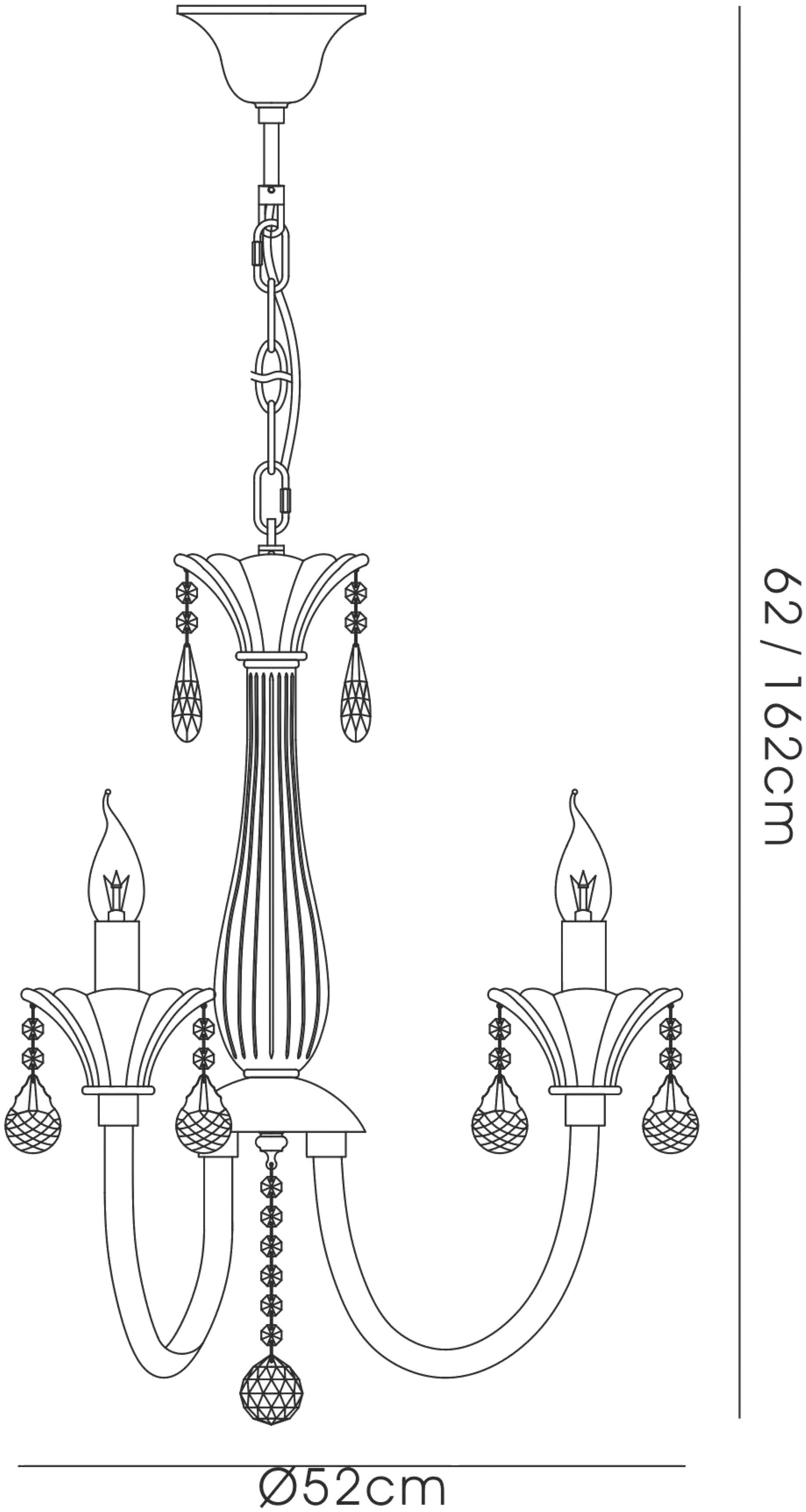 Lavinea Crystal Ceiling Lights Diyas Multi Arm Crystal Fittings